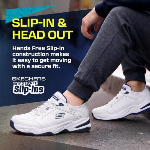 Skechers Durham Herren-Sneaker zum Reinschlüpfen, Weiss/opulenter Garten, 48.5 EU – Ansicht 6