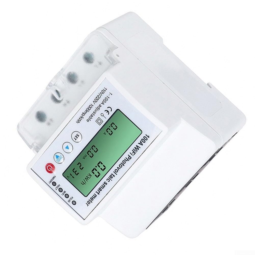 per Smart Meter WiFi 100A per impianto solare protezione per Smart Meter | per controllo tramite app Tuya, dati in tempo reale, accesso remoto, carico 100 A, riaccensione automatica