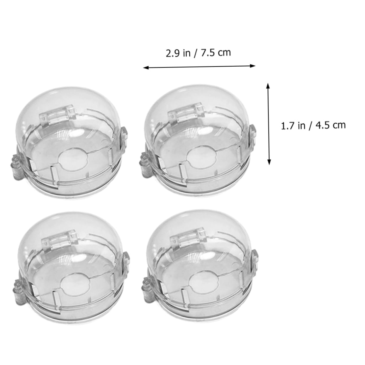 Hohopeti 4Pcs Gas Cooker Safety Covers Childproof Stove Knob Protectors Gas Knob Guards Design for Safety Prevents Accidental Activation and Gas Leakage