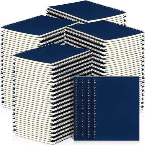 Image of Yahenda 72 Pcs Spiral Notebook Bulk A5 Journal Lined 8.3'' x 5.5'' Writing Composition Paper Small Notepad Subject Notebook for Students Office Business Back to School Supplies (Deep Blue)