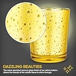 Stock Your Home Gold Votive Candle Holders Bulk Pack (36 Count), Tea Lights Candle Holder for Table Centerpiece, Christmas, Valentine, and Wedding Votive Candle Holders, Glass Votives Set - Image 4