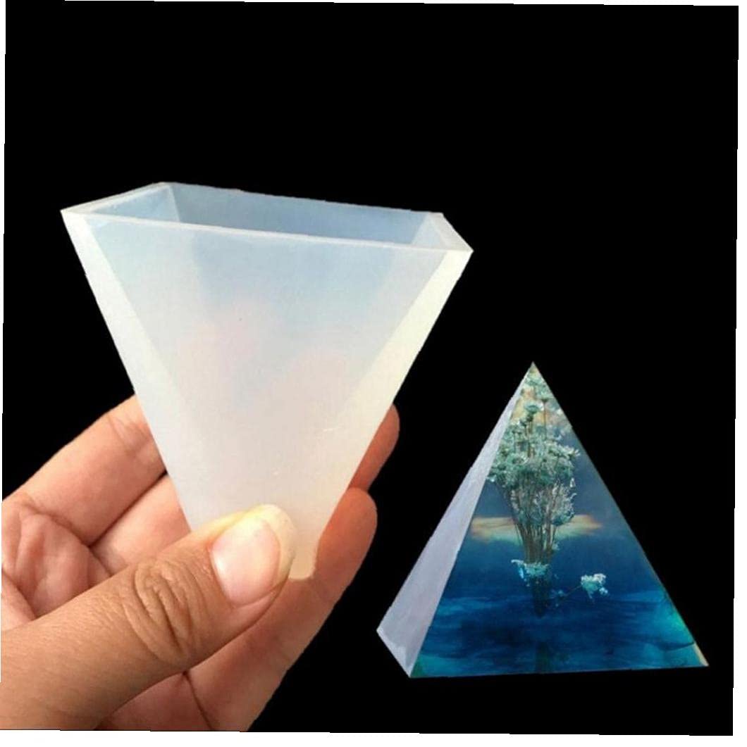Zonster Pyramid Silicone Mold, Transparent Resin Epoxy Dried Flower Mould for Craft Diy Jewelry Making Decorative