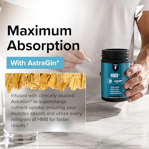 Image of InnoSupps HMB+ | 1500mg HMB (Beta-Hydroxy Methylbutyrate) & 50mg Astragin | Enhanced Absorption, Preserves Muscle, Promotes Recovery, Increase Lean Muscle Mass | Gluten Free - 240 Veggie Capsules