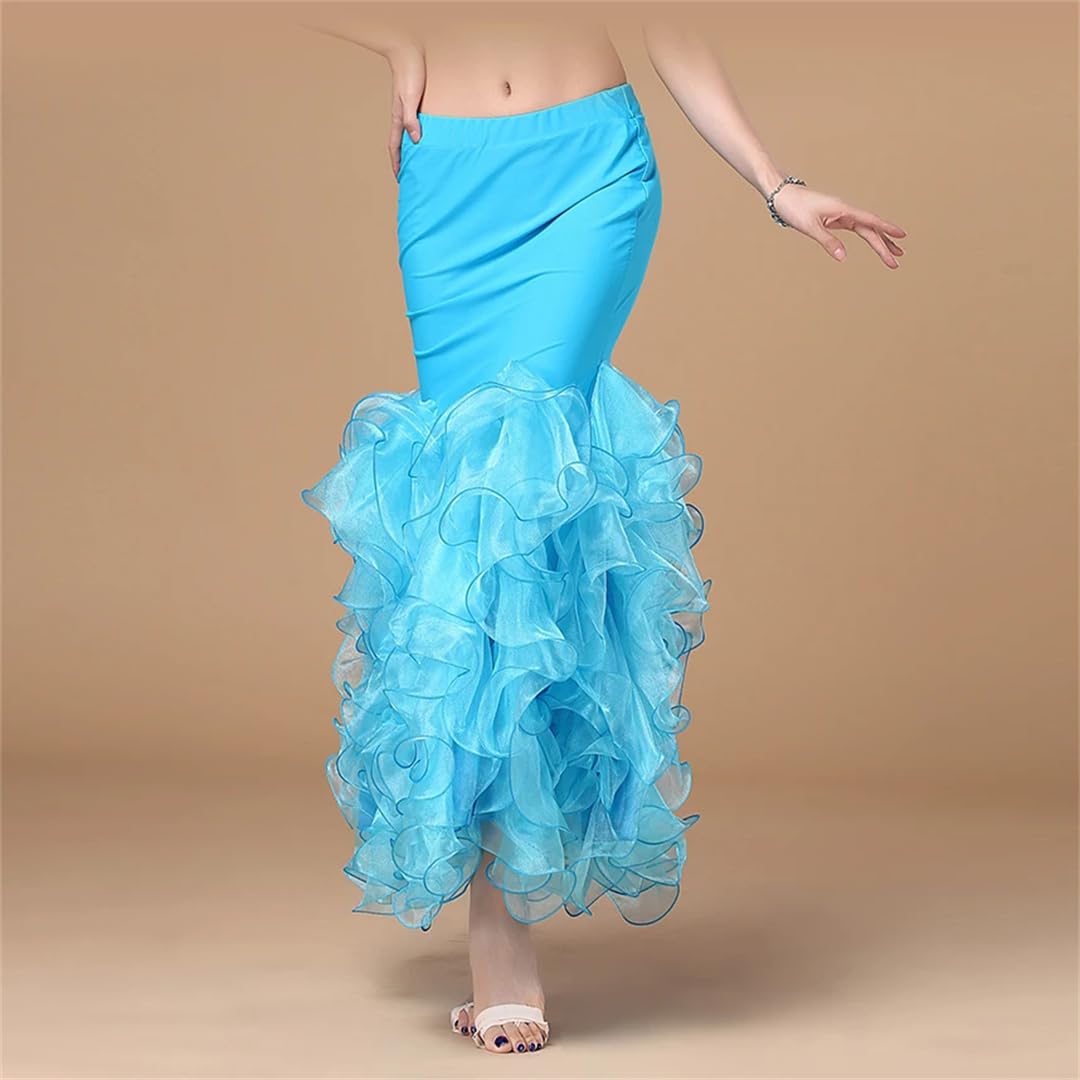 Gonne a Ruota Ampie e svolazzanti, Gonna di Danza del Ventre da Donna Multicolore