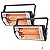 Shinic 2 Packs Electric Garage Heaters, 1500W/750W Ceiling Mounted Heater Radiant Heaters with Halogen Light, 90 Degree Rotation, 5 Mode Settings, Space Heater for Garage, Shop, Large Room and Patio