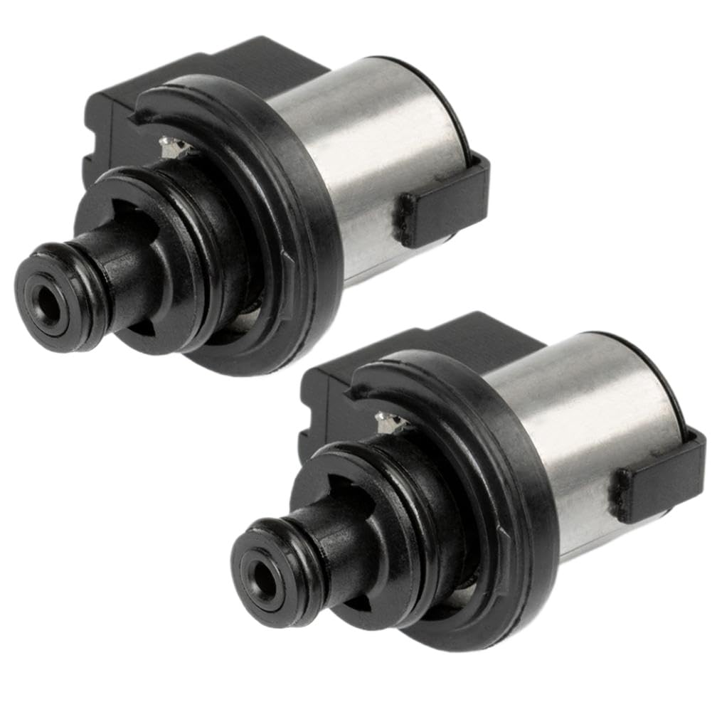 Yvgqwbsbq 2Pcs Black Torque Converter Lock-Up Solenoid 2Pcs 3.4-3.7Ω 12.2Ω-13.2Ω Part 31825Aa050 31825Aa051 Compatible With Cvt Tr580 Tr690(2Pcs Black)