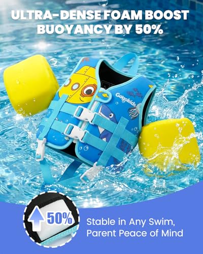Image of Gogokids Puddle Float Jumper 33-66 Pounds, Toddler Swim Vest Kids Floaties