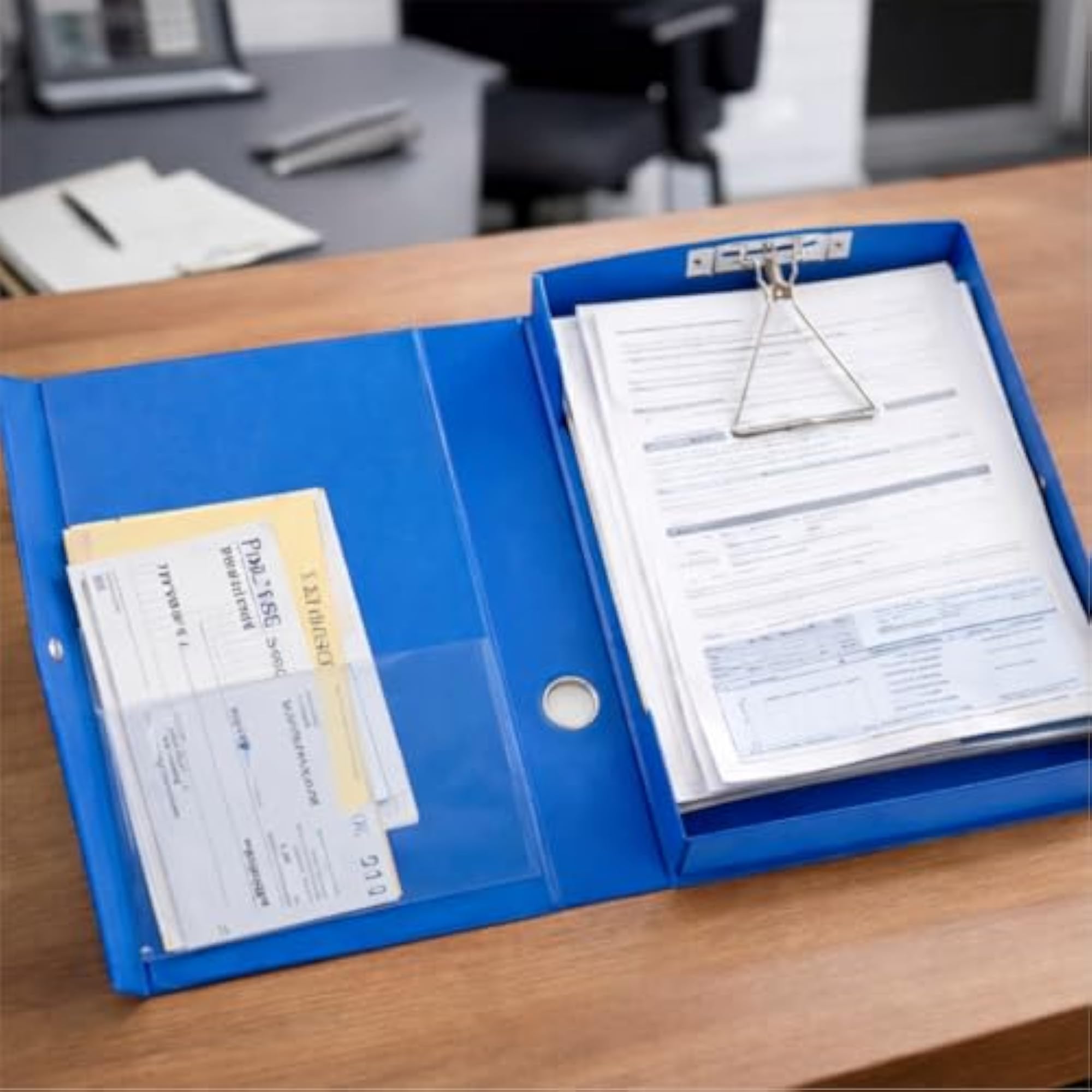 Box File with Magnetic Button Closure for Easy Classification