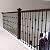 Railing Spindles (10-Pack) Hollow Single Knuckle Stair Balusters - Satin Black Iron Balusters 1/2" x 44" Tall - Stair Parts Metal Balusters
