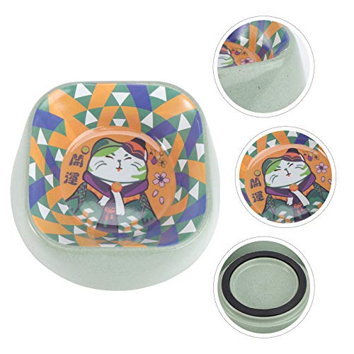 Tigela de fibra de bambu para animais de estimação e tigela de comida para cães (estilo de cor aleat