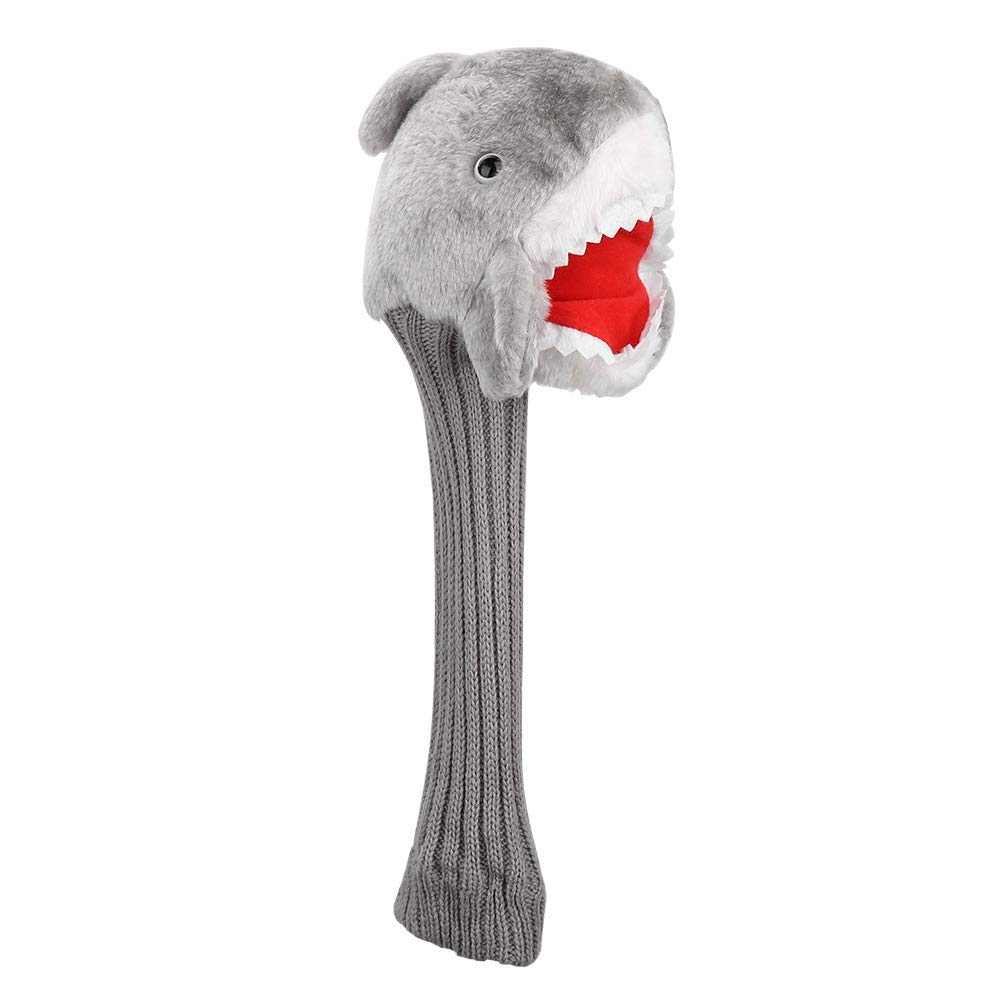 Couvre-tête de en Bois, Couvre-tête de Couvre-tête de Club de de conducteur en Forme de tête de Requin Protège la tête du Club des Rayures et de la poussière