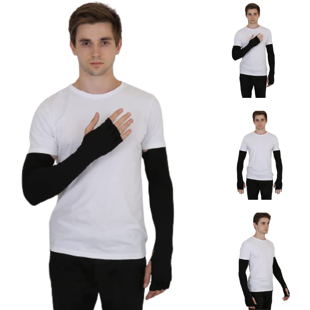 Premium Cotton Breathable, Stretchable Full Hand Sleeves Arm Protection Suitable for Riding, Gym for Skin Tan Sunburn Protection Summer, Sport Hand Sleeves, Pack of 1