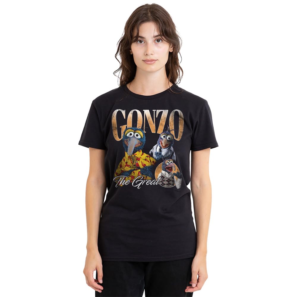 Muppets Disney The Gonzo Homage Ladies T-Shirt, Black, Medium