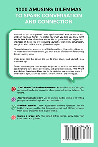 1000 Would You Rather Questions About Me: Which Would You Choose Question Game Book