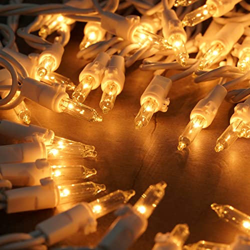 YULETIME-200-Clear-Christmas-Lights-Pack-of-2-Sets-33-Feet-100-Count-UL-Certified-Incandescent-String-Lights-Clear-White-Wire YULETIME 200 Clear Christmas Lights Pack of 2 Sets 33 Feet 100 Count UL Certified Incandescent String Lights Clear White Wire