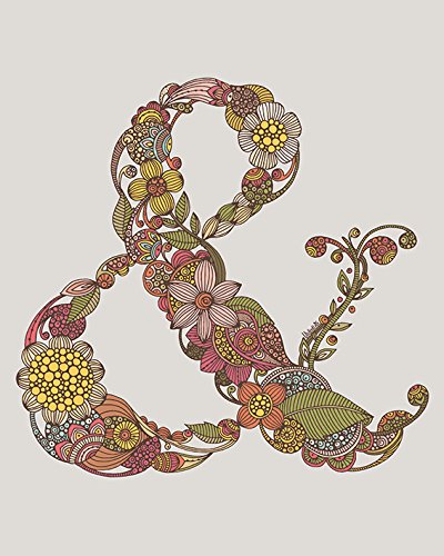 Valentina Ramos Ampersand 40 x 50cm Canvas Prints, Polyester, Multi-Colour, 40x50x3.2 cm