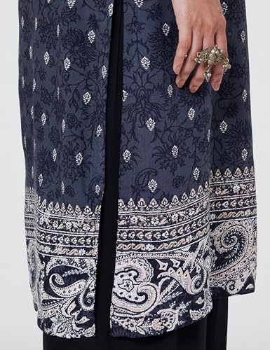 Image of BIBA Women Rayon Straight Fit Kurta
