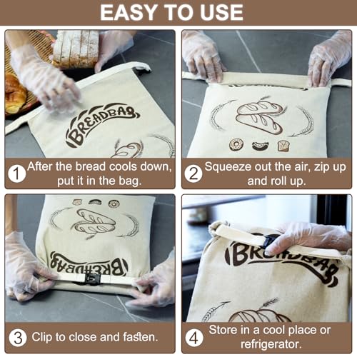 Beeswax Bread Bags for Sourdough (2 Pack)  - image 6