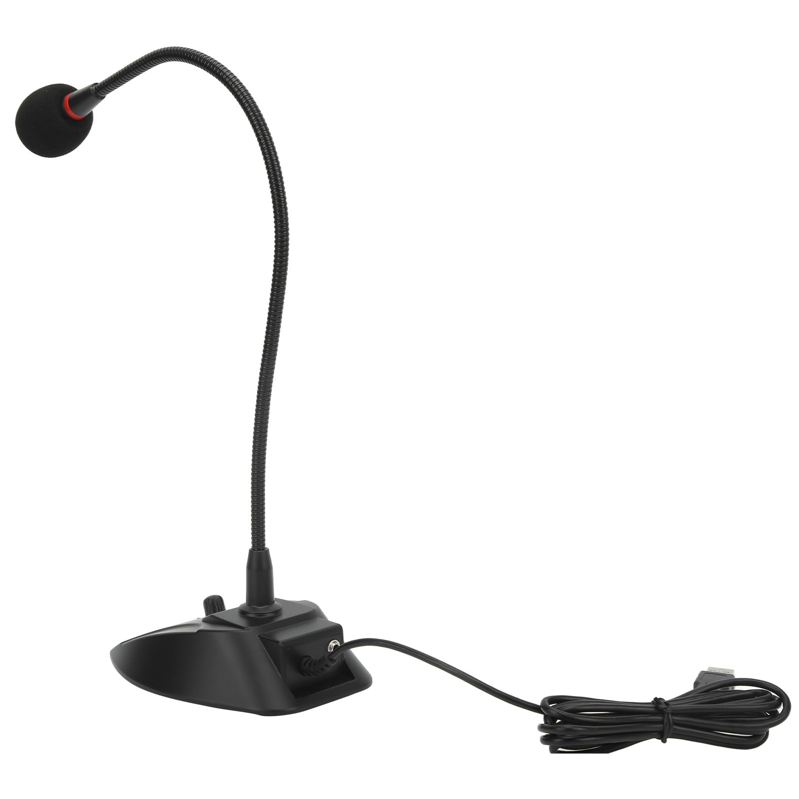 Microfono a condensatore con cavo USB, con pickup cardioide, regolabile, collo d'oca per lezioni e riunioni online, design in metallo