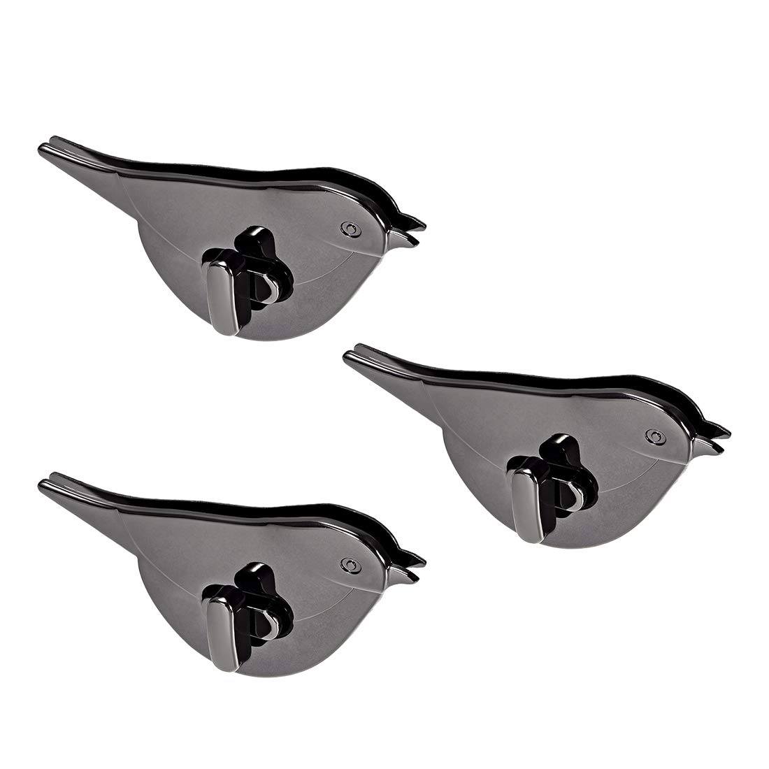 Sac à main à oiseaux fermeture torsadée uxcell noir lot de 3 fermoirs pour sacoche