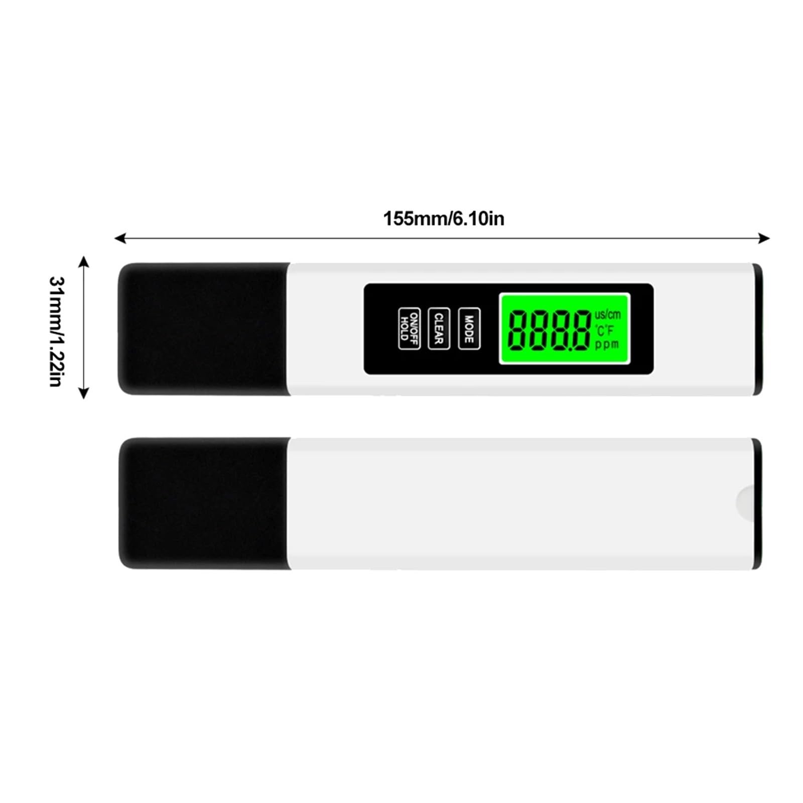 Cyfrowy tester wody, tester jakości wody z podświetlanym wyświetlaczem LCD do basenów, wody pitnej i akwariów