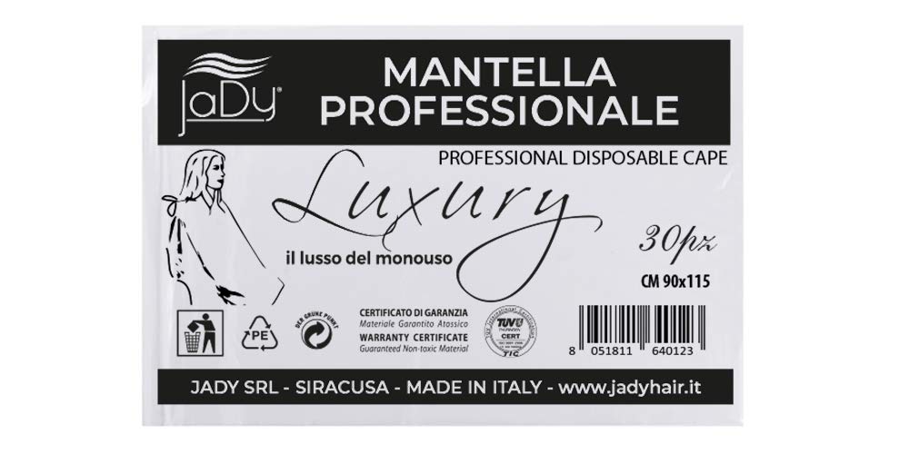 JaDy - Mantella Monouso Parrucchiere Luxury Il Lusso Del Monouso Confezione 30PZ Mantellina Per Tinta Capelli Mantelle da Taglio Usa e Getta