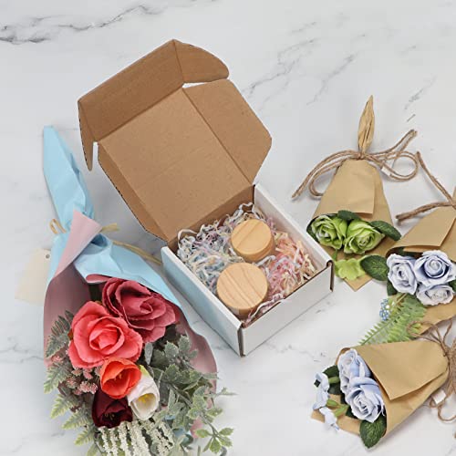 Image of RLAVBL 4x4x2 Shipping Boxes Set of 100, White Small Corrugated Cardboard Box, Mailer Box