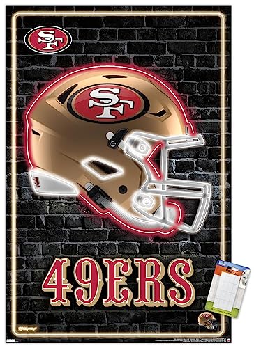 Trends International NFL San Francisco 49ers - Neon Helmet 23 Wall Poster, 22.37