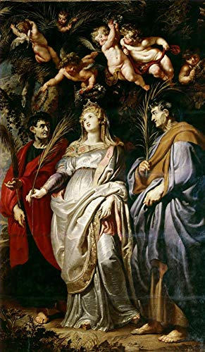 Peintures sur toile Rubens : tableau huile religieux chrétien de collection