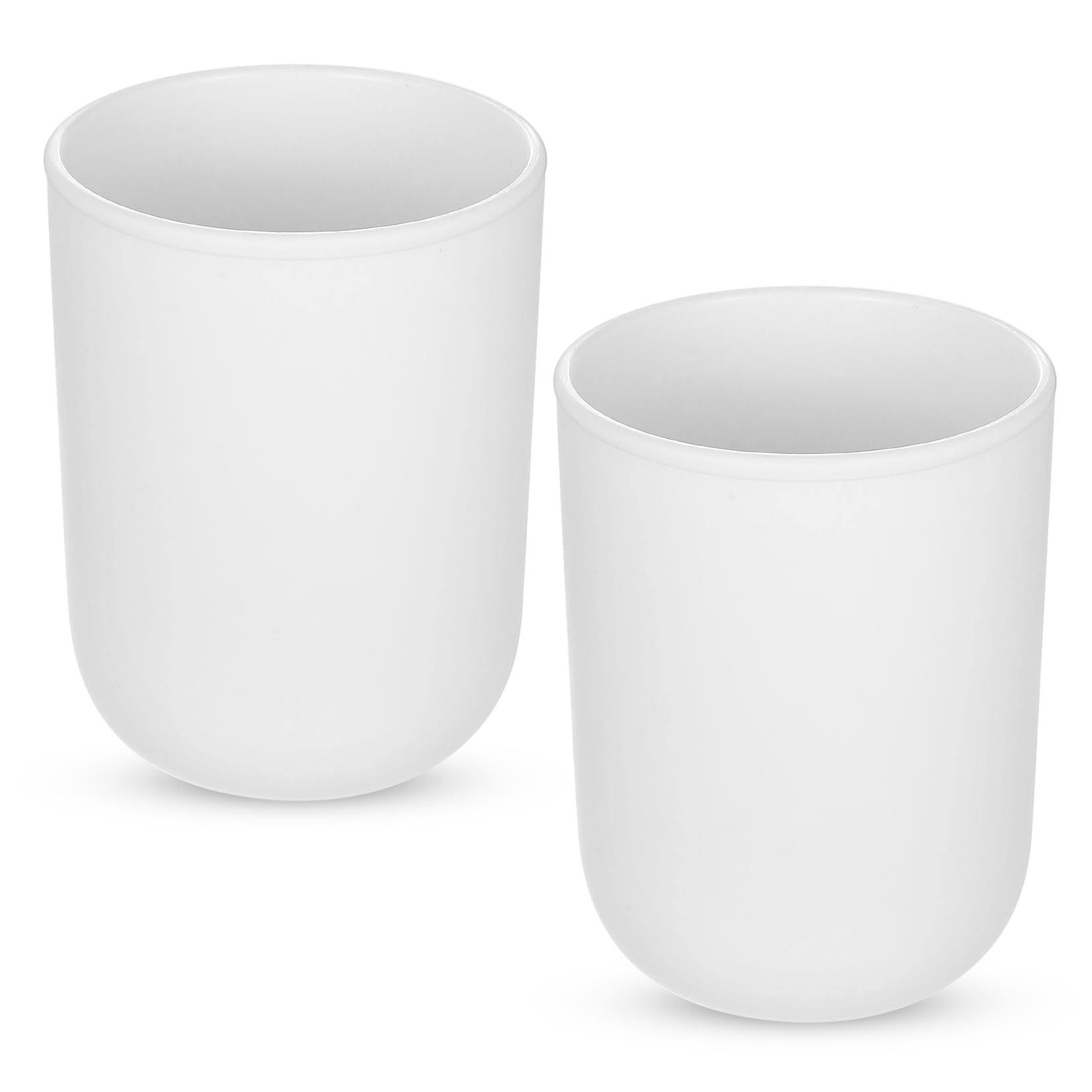 2 Pcs Plastic Toothbrush Holders for Bathroom Toothbrush Tumbler, Reusable Plastic Mugs for Bathroom Mouthwash Cup for Toothpaste Rinsing Wash Mug, Family Travel Camping(Green, Grey)