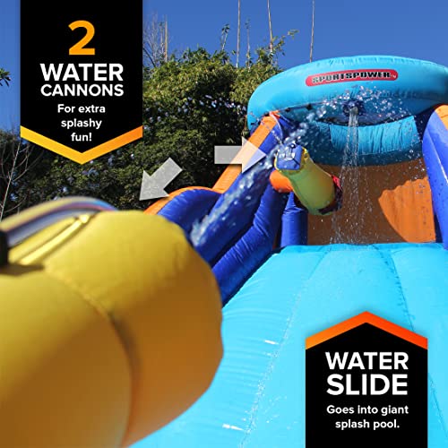 Sportspower Battle Ridge Inflatable Water Slide With Water Cannons And Climbing Wall #TOP1
