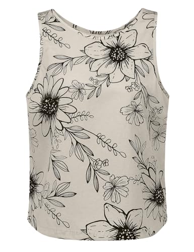 Image of IDEALSANXUN Womens Linen Crop Tank Tops 2026 Spring Summer Sleeveless Tops