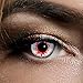 Produktbild Farbige weiße Kontaktlinsen mit roten Blutspritzer, die Zombielinse, Bloodshot, Halloween Linsen,White Zombie Linsen, farbige Kontaktlinsen, Dracula