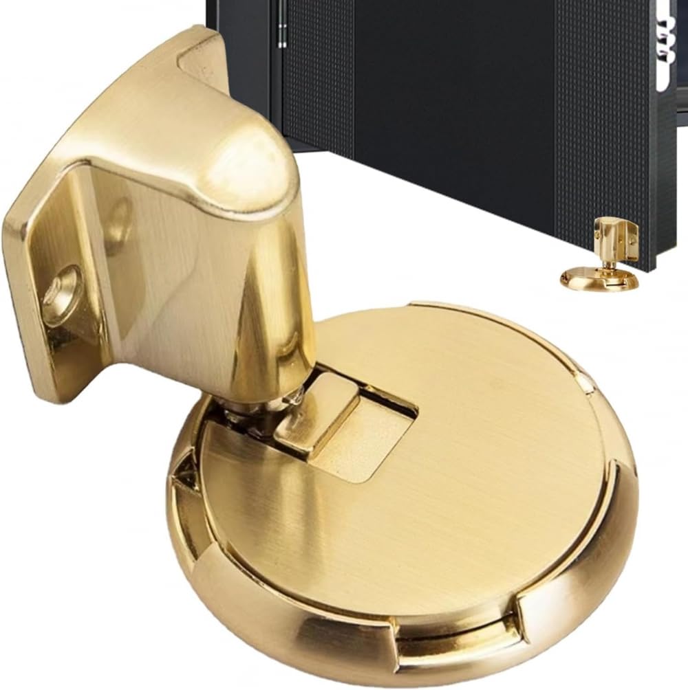 Butée de porte magnétique au sol en acier pour chambre et salon