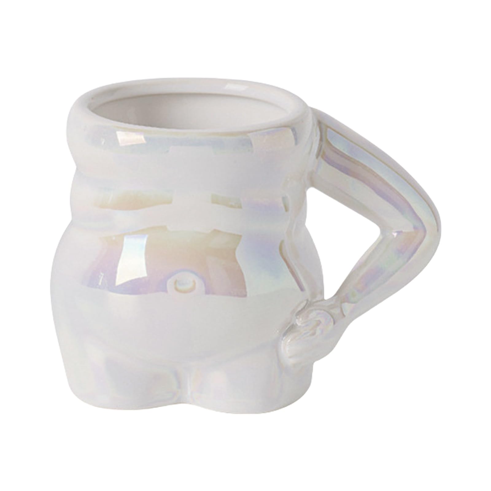 Elnwnnkc Practical Belly Mug with Handle Delicate Tableware Ceramic Drinking Cups for Weddings Parties and Daily Beverage Needs Hot and Cold Drink Cup
