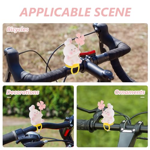 HOMOBABE かわいい小黄?風車自転車ハンドル装飾品 ストラップ付き簡単取り付け 電動スクーター対応 春デザインで日常に楽しさをプラス 車