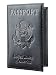 Travelambo RFID Blocking Genuine Leather Passport Holder Wallet Cover Case for Travel Men and Women in Color Black
