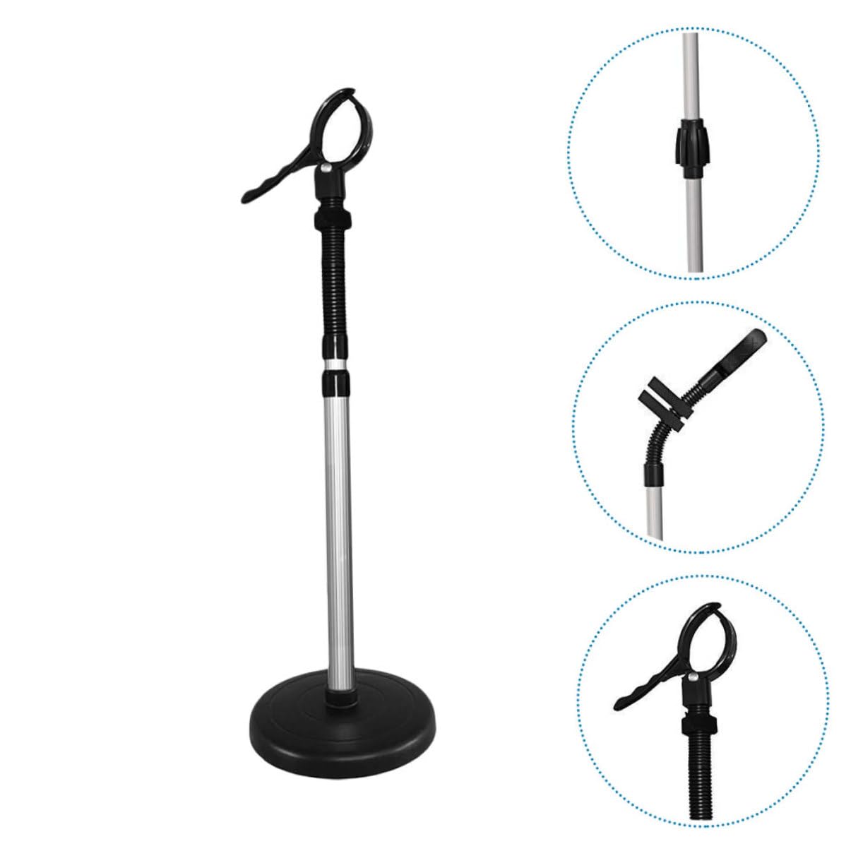 Ipetboom Supporto per Asciugacapelli Rotante 360°, Porta Phon in Lega e Gomma, a Ventosa, Installazione Facile per Asciugatura e Arricciatura