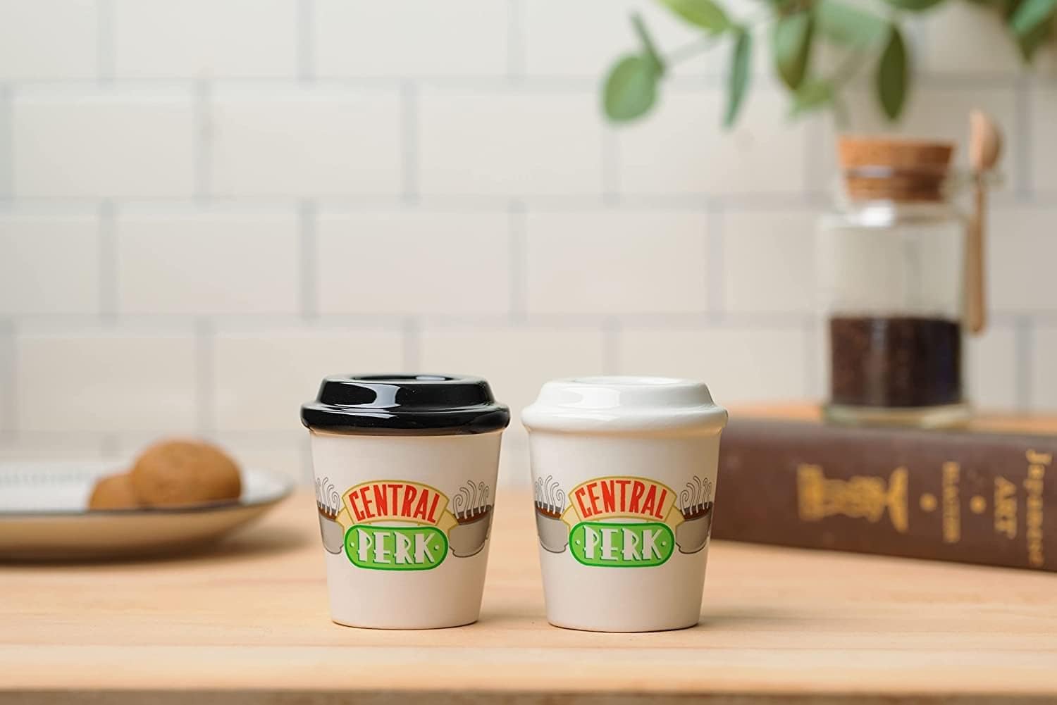 Silver Buffalo Friends Central Perk To-Go Cups Ceramic Salt and Pepper Shaker