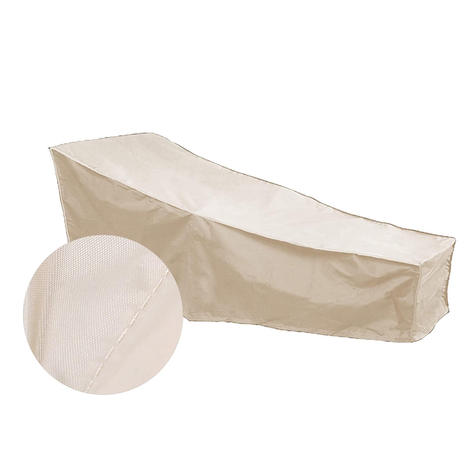 Copertura per Chaise Longue da Giardino, 208 x 76 x 41 cm Coperture per Lettini Prendisole Impermeabile Resistente al Vento Coperture per Chaise Longue per Patio Esterno (Beige*2)