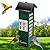 Bird Feeder Squirrel Proof Gravity Protection- Blue Jay Metal Bird Feeders for Outside Hanging - Mesh Cardinal Wild Bird Feeders Birdhouse, 2.5LB Capacity