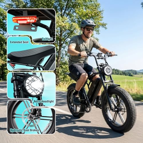 Image of TST Electric Bike for Adults 1500W Peak 20 inch Fat Tire All-Terrain E-Bike 60 /110 Miles Electric Dirt Bike - 48V 15 /25 AH Battery Tested to UL 2849 Powered Electric Bicycle
