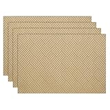 Décoration de Table Élégante et Pratique : Améliorez votre espace repas avec ces sets de table pour dîner, alliant fonctionnalité et style. L'ensemble de 4 sets de table intérieurs ajoute une touche raffinée, servant de napperons pour les tables ou de sets de table pour enfants essuyables pour des solutions de repas polyvalentes