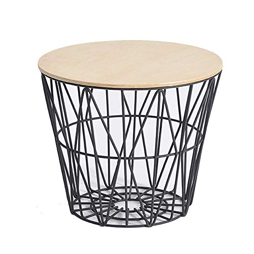 YueQiSong Modern Nordic Simple Wrought Iron Coffee Table Wooden Table YueQiSong Modern Nordic Simple Wrought Iron Coffee Table Wooden Table