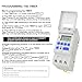 Baomain THC15A AC 220V - 240V Digital LCD Power Programmable Timer Time Switch Relay 16A Amp White