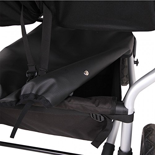 Cubre Cesta para Mountain Buggy Duet 3.2-3.0 - 2.5 POLIPIEL NEGRA (Impermeable) - Gran volumen al no tener cremalleras