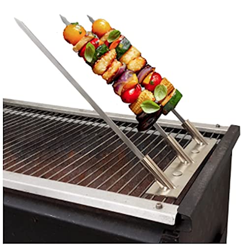 Serafin Stainless Steel Grill Attachment Set including Accessories (8 pieces, Adjustable, Dishwasher Safe - Image 3
