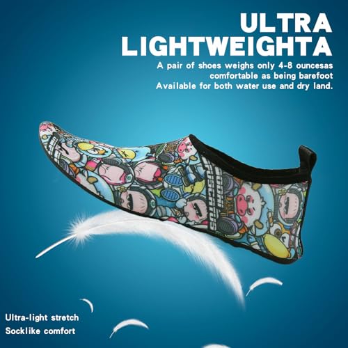 Water Shoes for Women Men Quick-Dry Aqua Socks Canyoning Shoes Swim Beach Barefoot Yoga Exercise Wear Sport Accessories Pool Camping Must Haves Adult Youth Size3