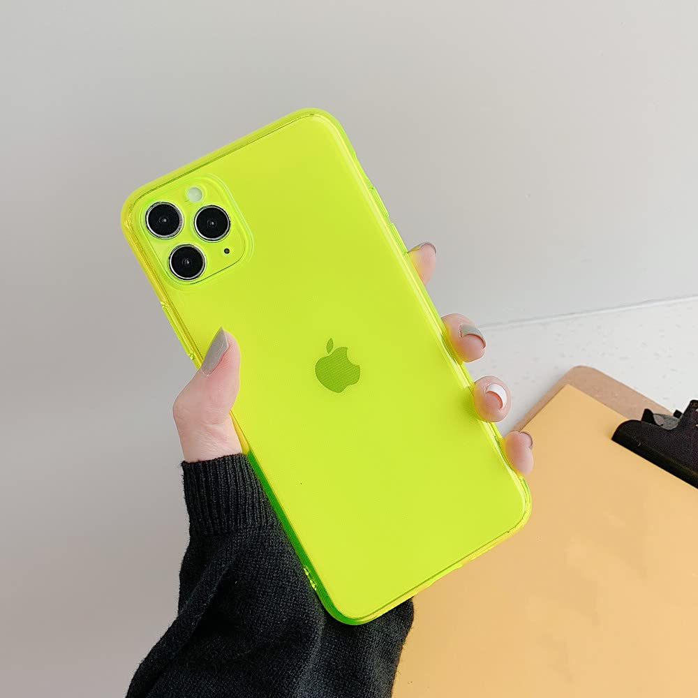 Amazon.co.jp: ファッションネオン蛍光色透明ソフトシリコン電話ケース