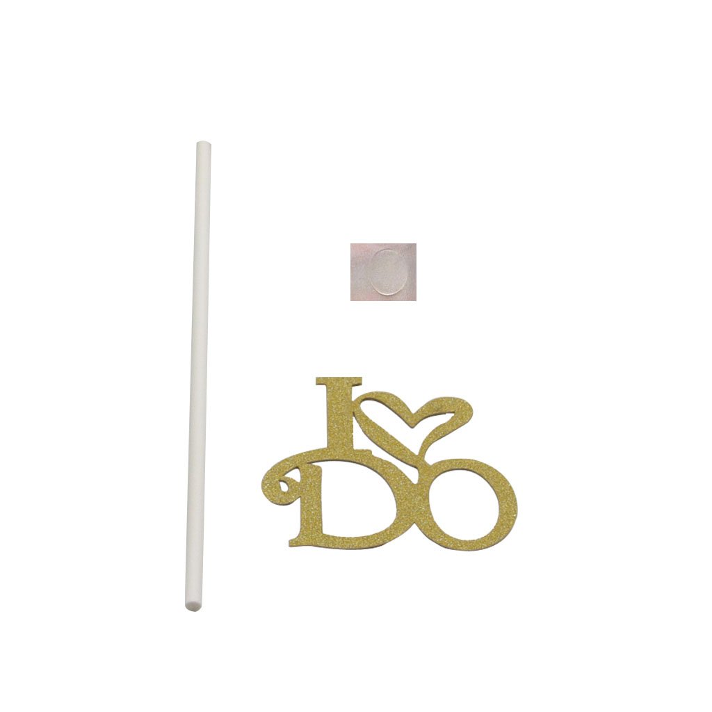 LOOM TREE I Do Cake Picks Wedding Engagement Cake Topper Cake Decoration Gold